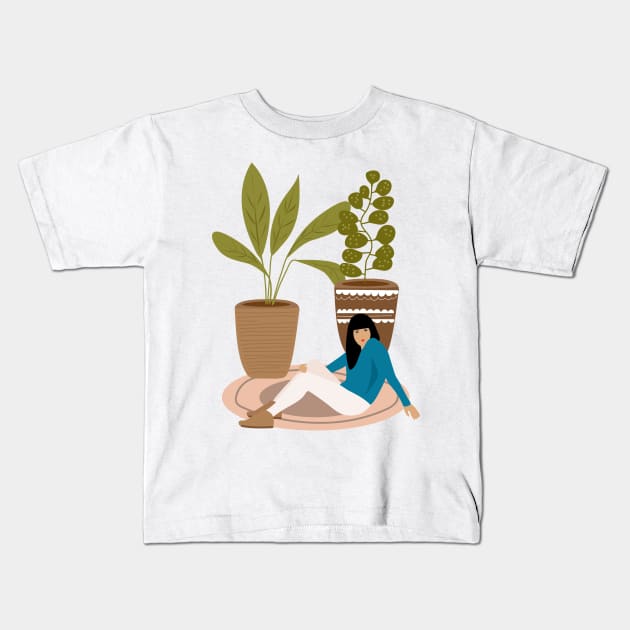 Girl Kids T-Shirt by grafart